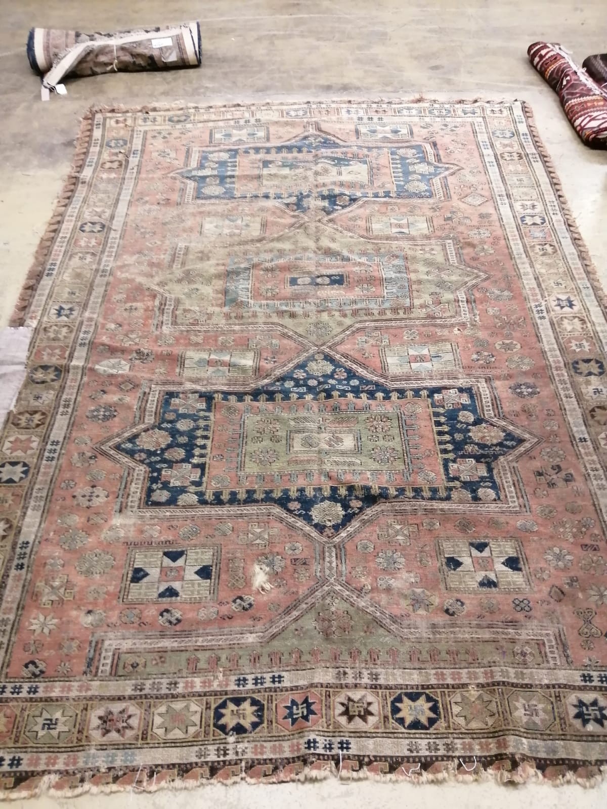 An antique Soumac carpet, approx. 240 x 200cm
